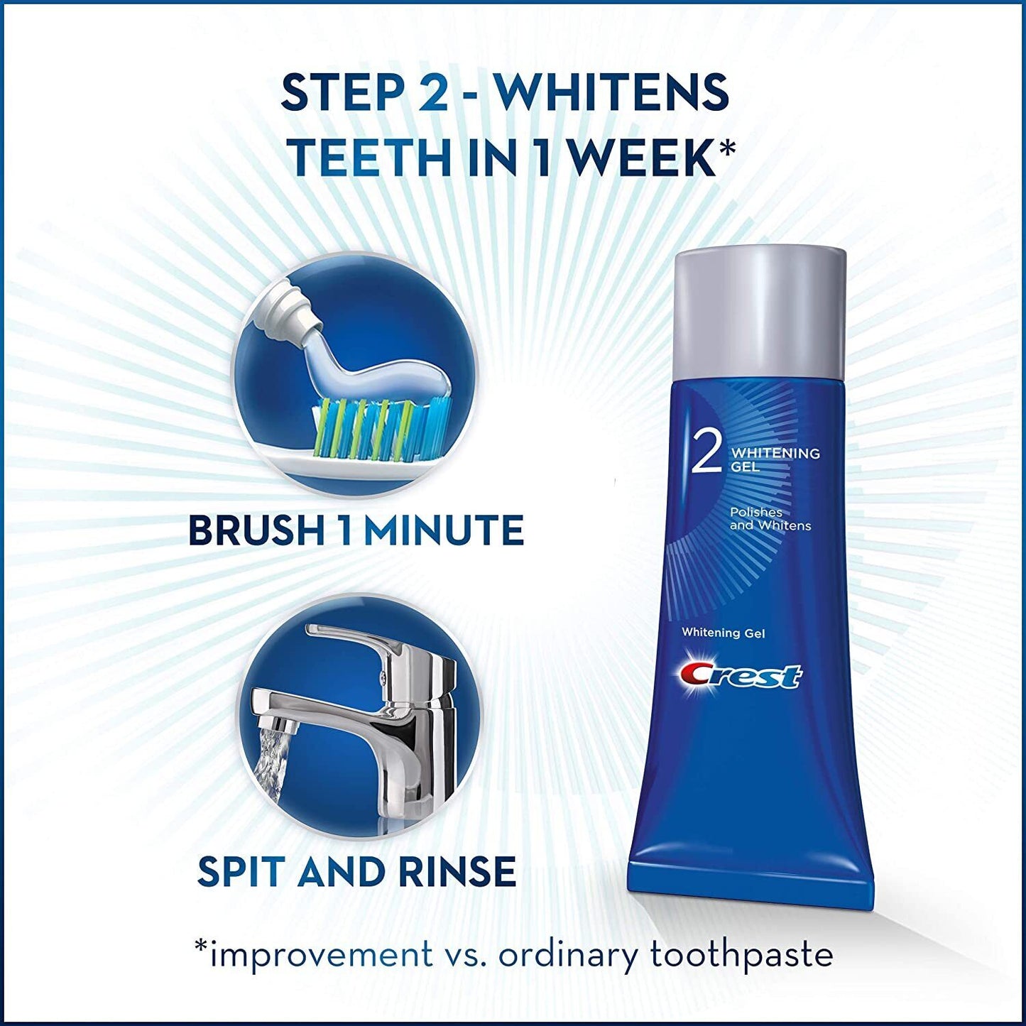 Crest Pro-Health Gum Detoxify Fluoride Toothpaste Whitening Gel 4.0 and 2.3 Oz